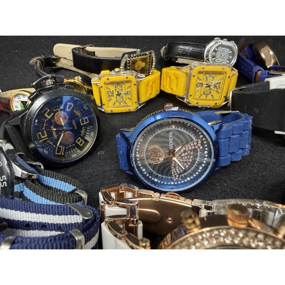 Huge Geneva Donna Vivi Fashion Watch Lot 60+ Men's Women's Wristwatches - Picture 10 of 13